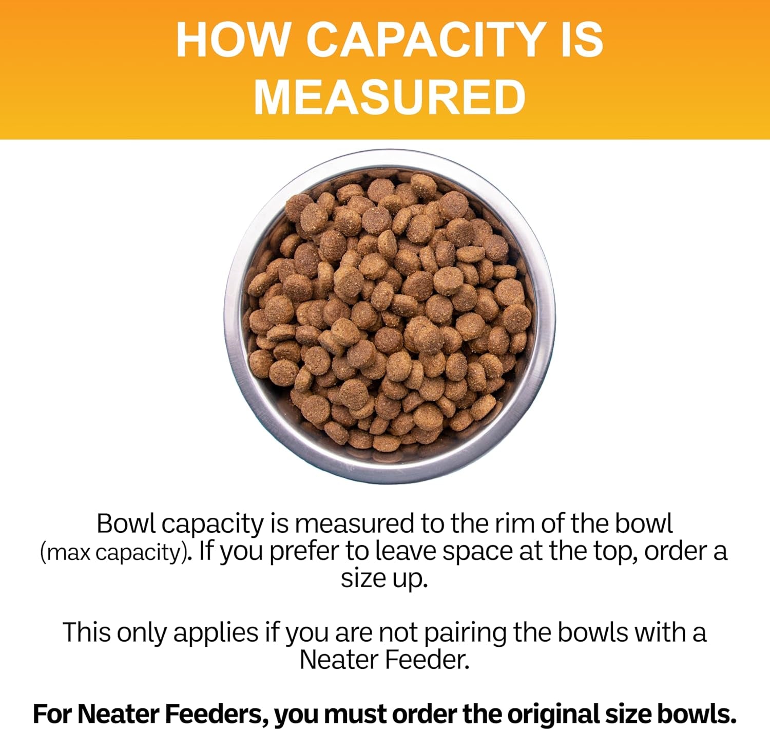 (2pk)1 Cup (8 Oz.) Shallow Stainless Steel Cat Bowls, Set of 2 Neater Feeder Replacement Bowls (Express & Deluxe), Metal Cat Dishes for Food and Water, Whisker Friendly, Dishwasher Safe
