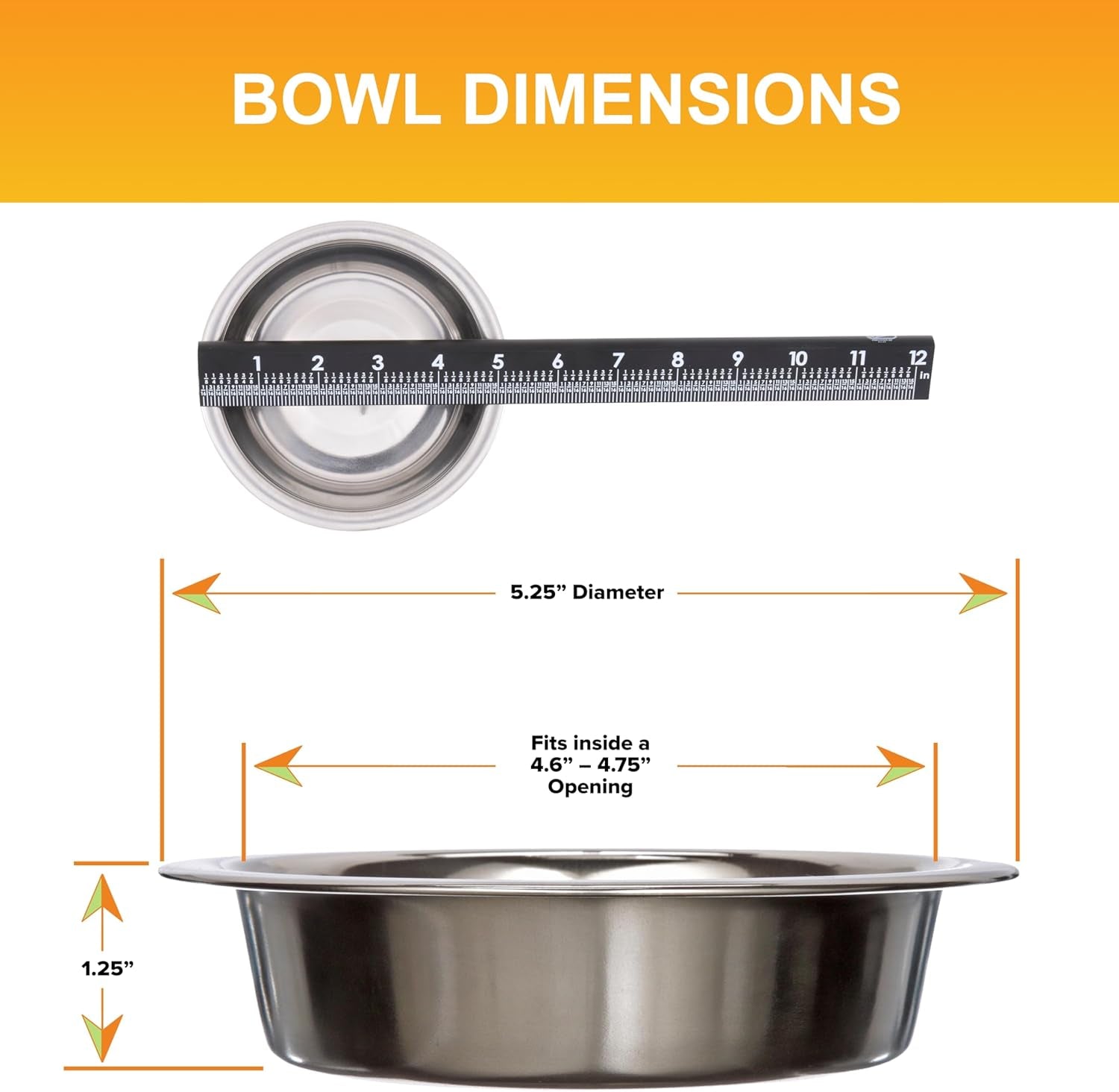 (2pk)1 Cup (8 Oz.) Shallow Stainless Steel Cat Bowls, Set of 2 Neater Feeder Replacement Bowls (Express & Deluxe), Metal Cat Dishes for Food and Water, Whisker Friendly, Dishwasher Safe